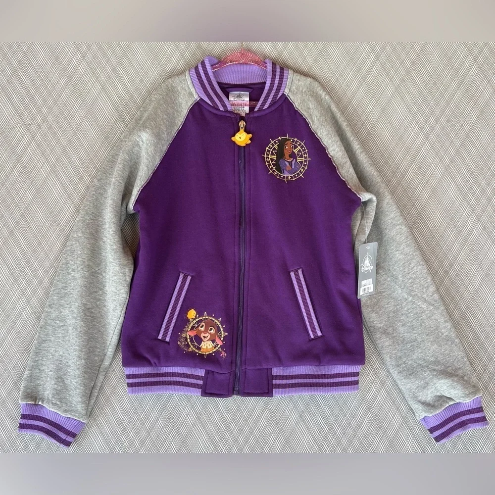Disney - Wish Asha Star Purple Varsity Jacket (Size 7/8) NWT